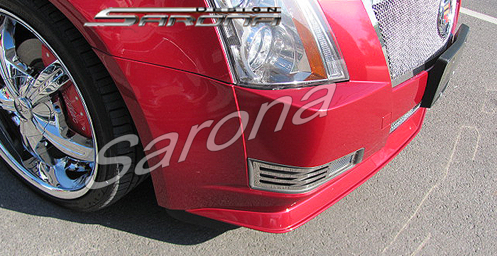 Custom Cadillac CTS Front Bumper Add-on  Sedan Front Lip/Splitter (2008 - 2013) - $450.00 (Part #CD-002-FA)
